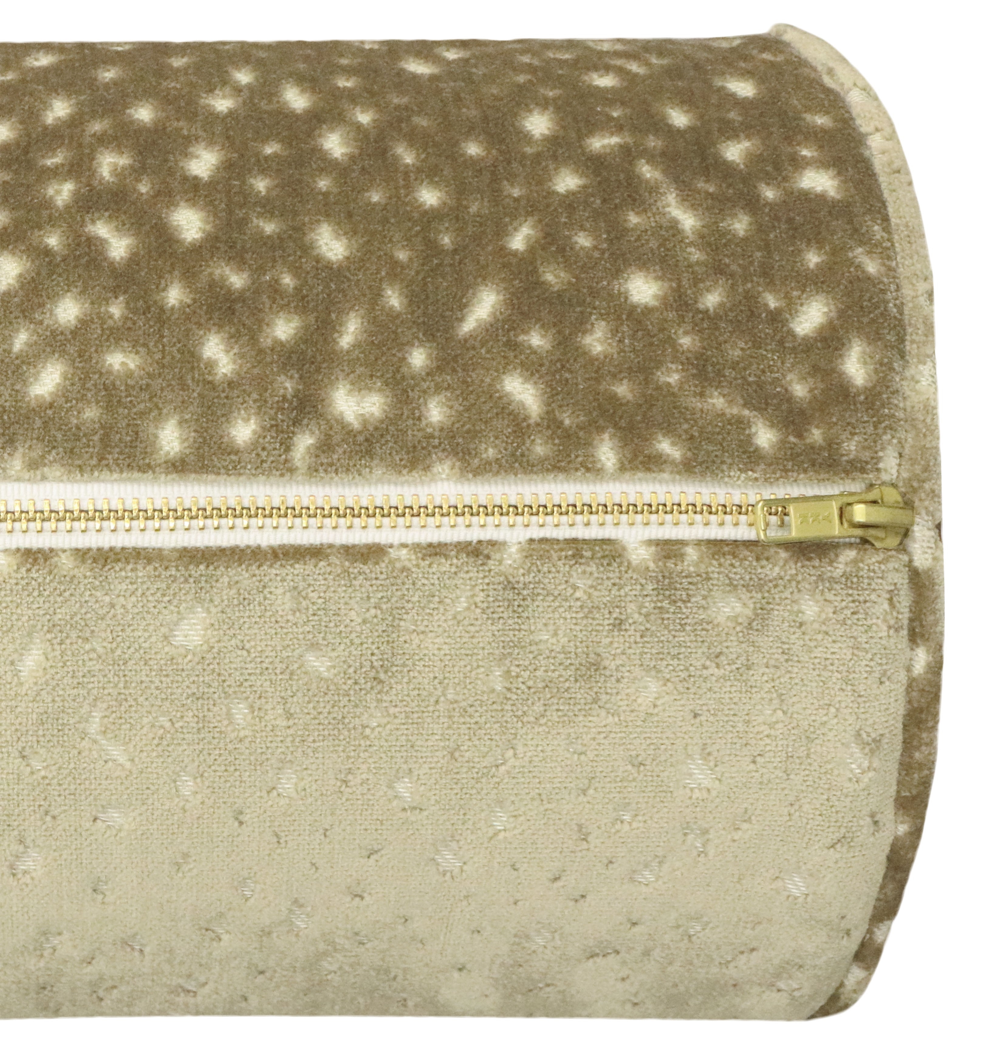 THE BOLSTER :: ANTELOPE CUT VELVET // TAUPE - BY THE YARD - Image 3