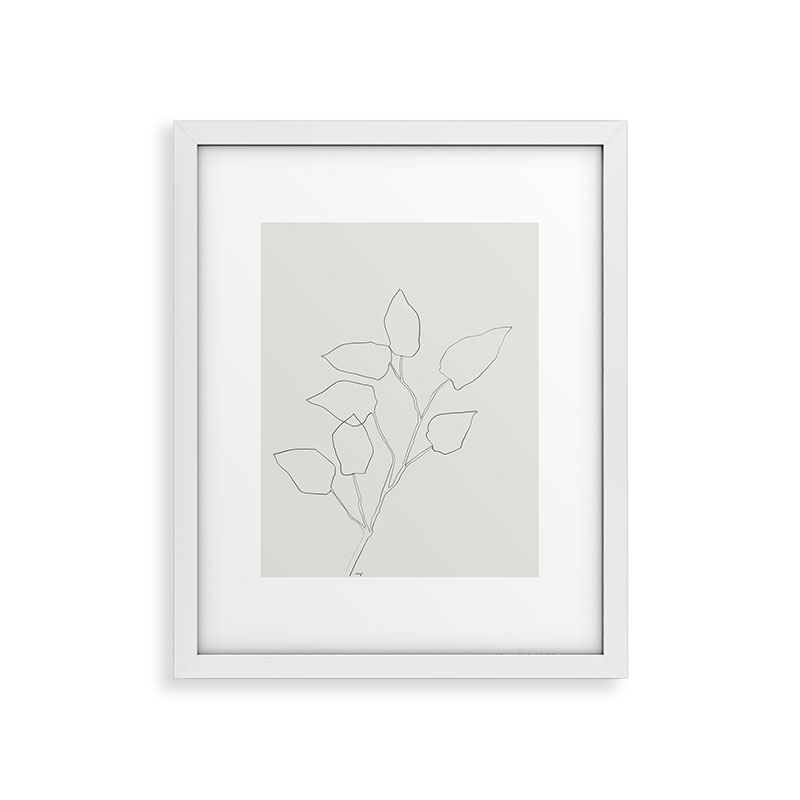Floral Study No 5 by Megan Galante - Framed Art Print Modern White 24" x 36" - Image 0