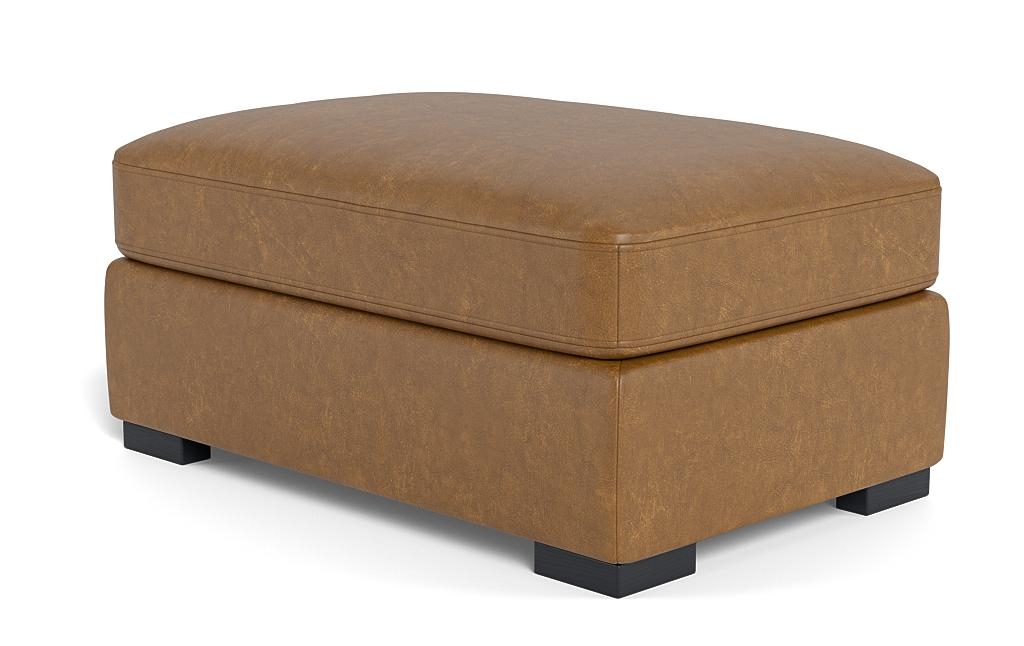 Scarlett Leather Rectangle Ottoman - Image 2