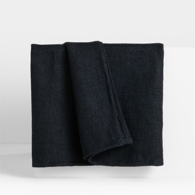EUROPEAN FLAX ™-Certified Linen Viscose Deep Indigo Full/Queen Bed Blanket - Image 0