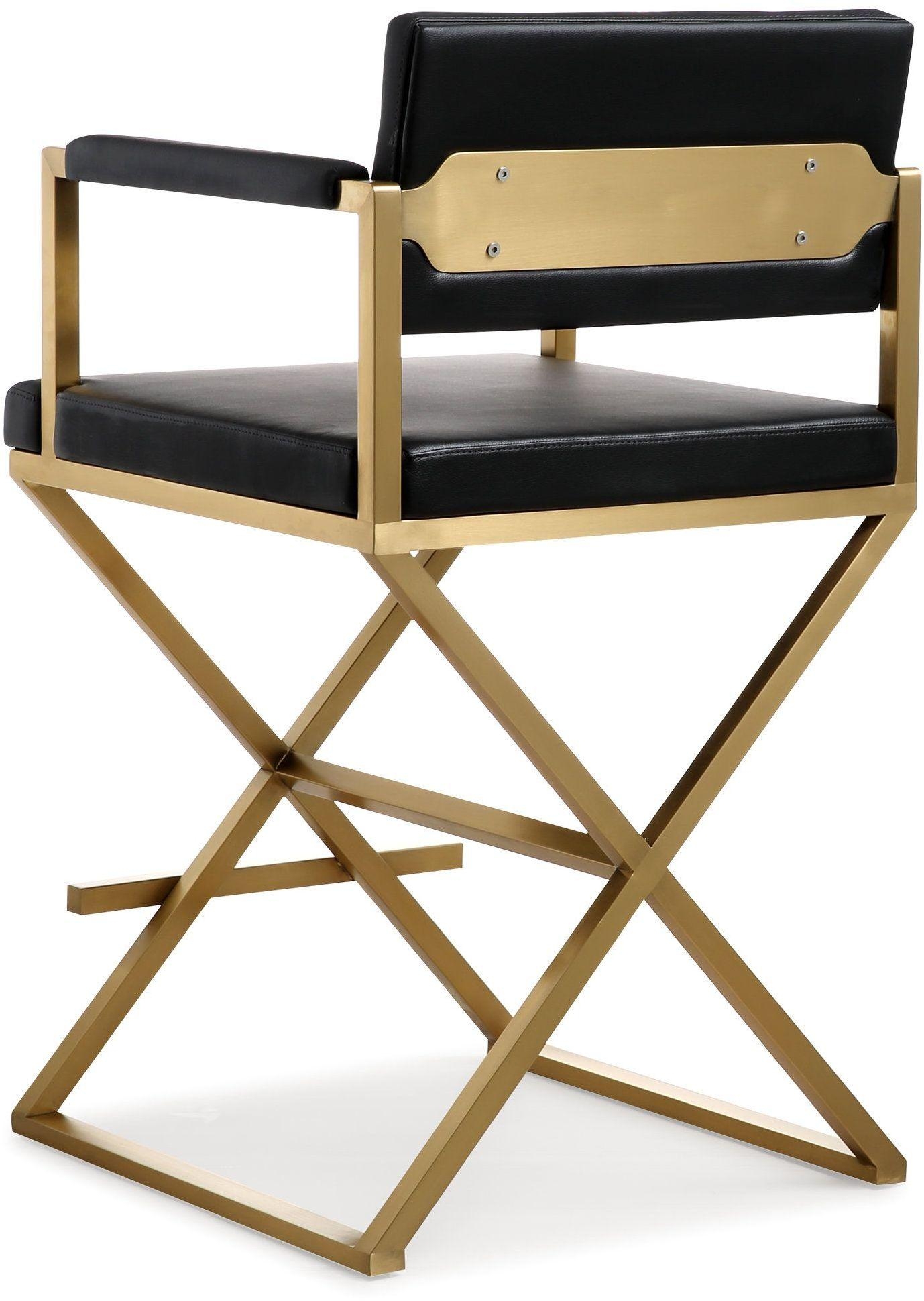 Director Black Gold Steel Counter Stool - Image 3