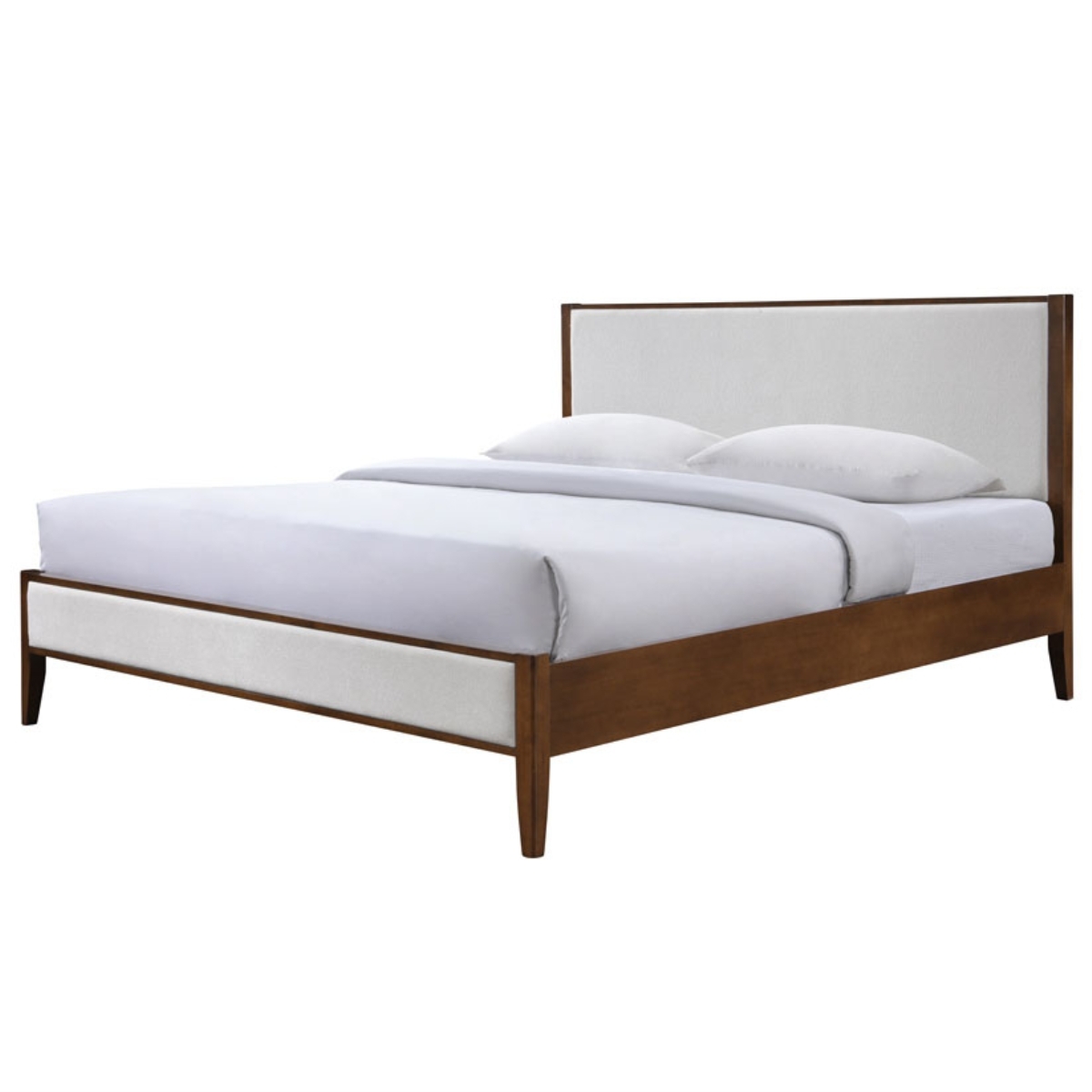 Giuliano Channel Tufted Bed - Ivory / Walnut - Image 2