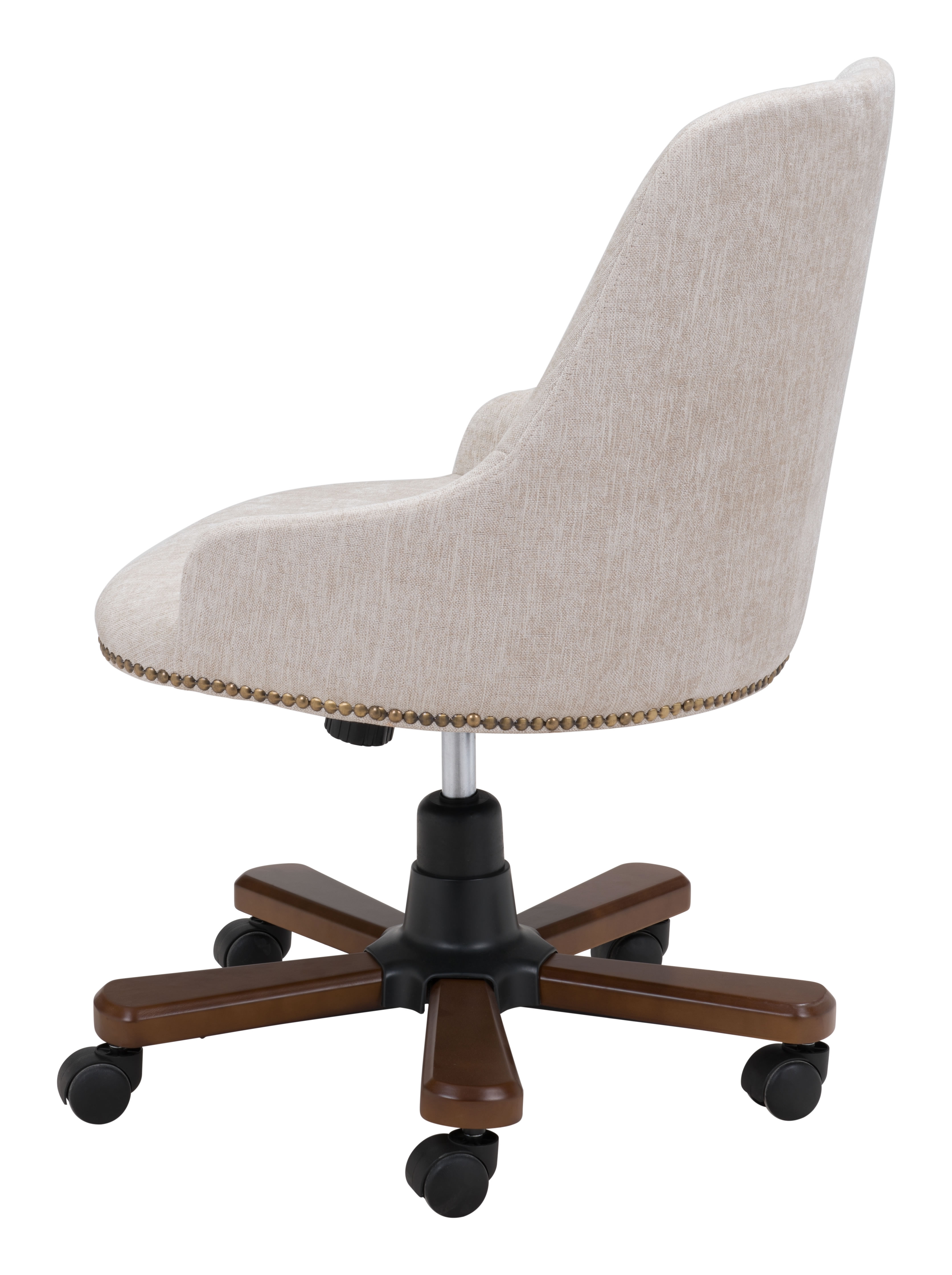 Gables Office Chair, White Poly Linen - Image 3
