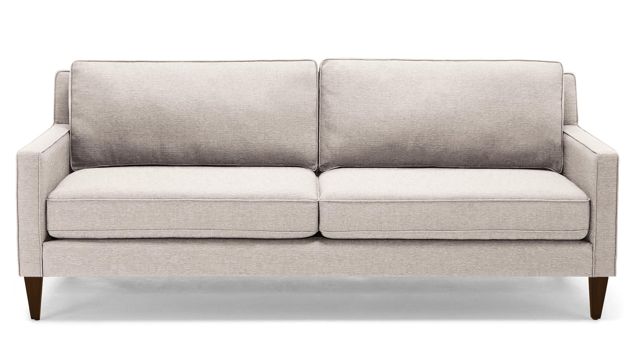 Beige/White Levi Mid Century Modern Sofa - Merit Dove - Mocha - Image 0