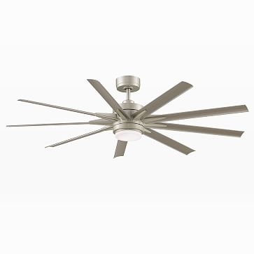 Modern LED Ceiling Fan, 64", Brushed Nickel - Image 3