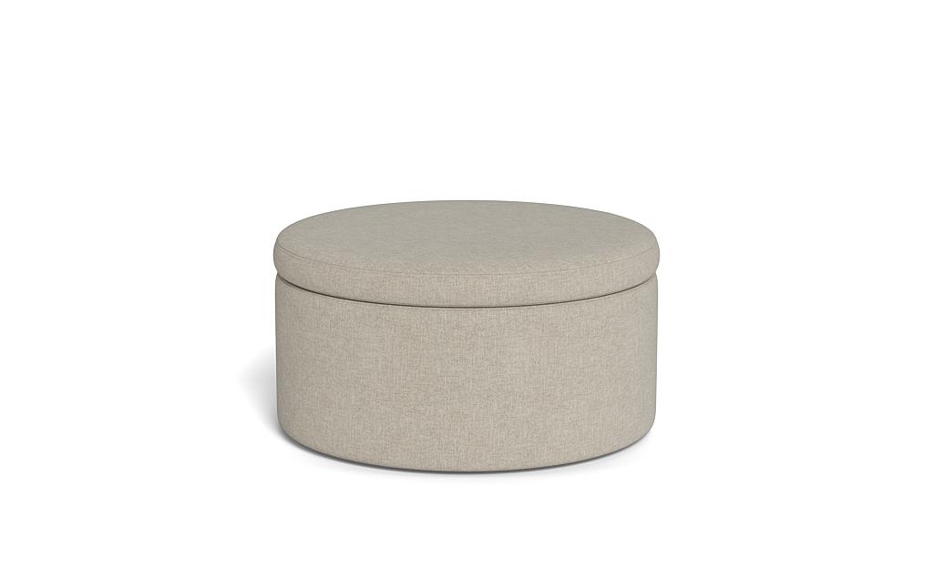 Colten Round Storage Coffee Table Ottoman - Image 1