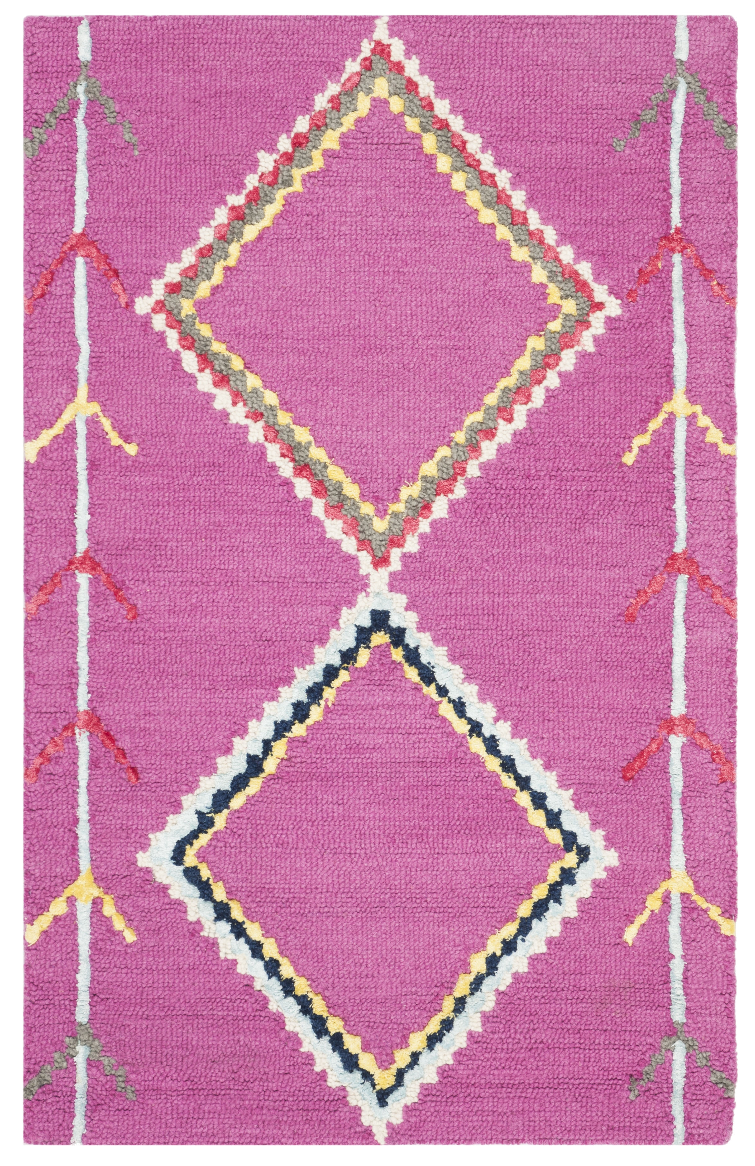 Arlo Home Hand Tufted Area Rug, BLG563R, Fuchsia/Multi,  2' 6" X 4' - Image 0
