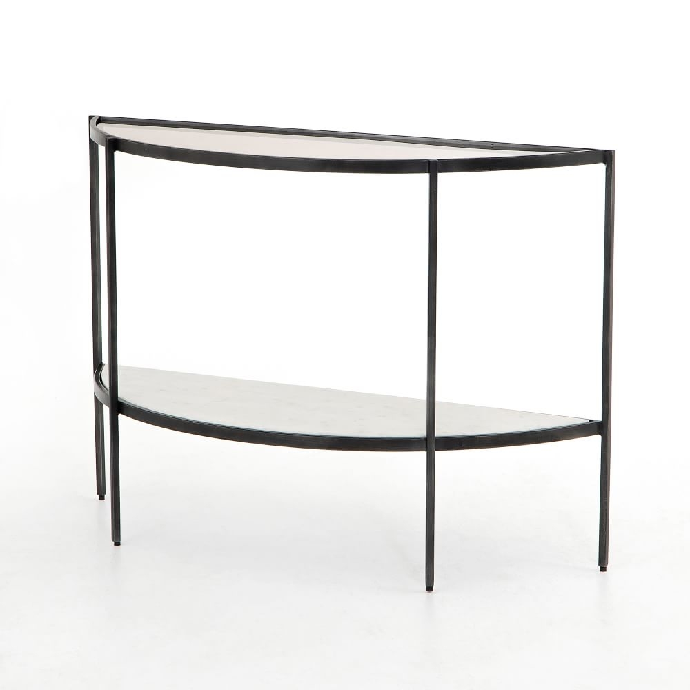 Smoked Glass Demilune Console - Image 0