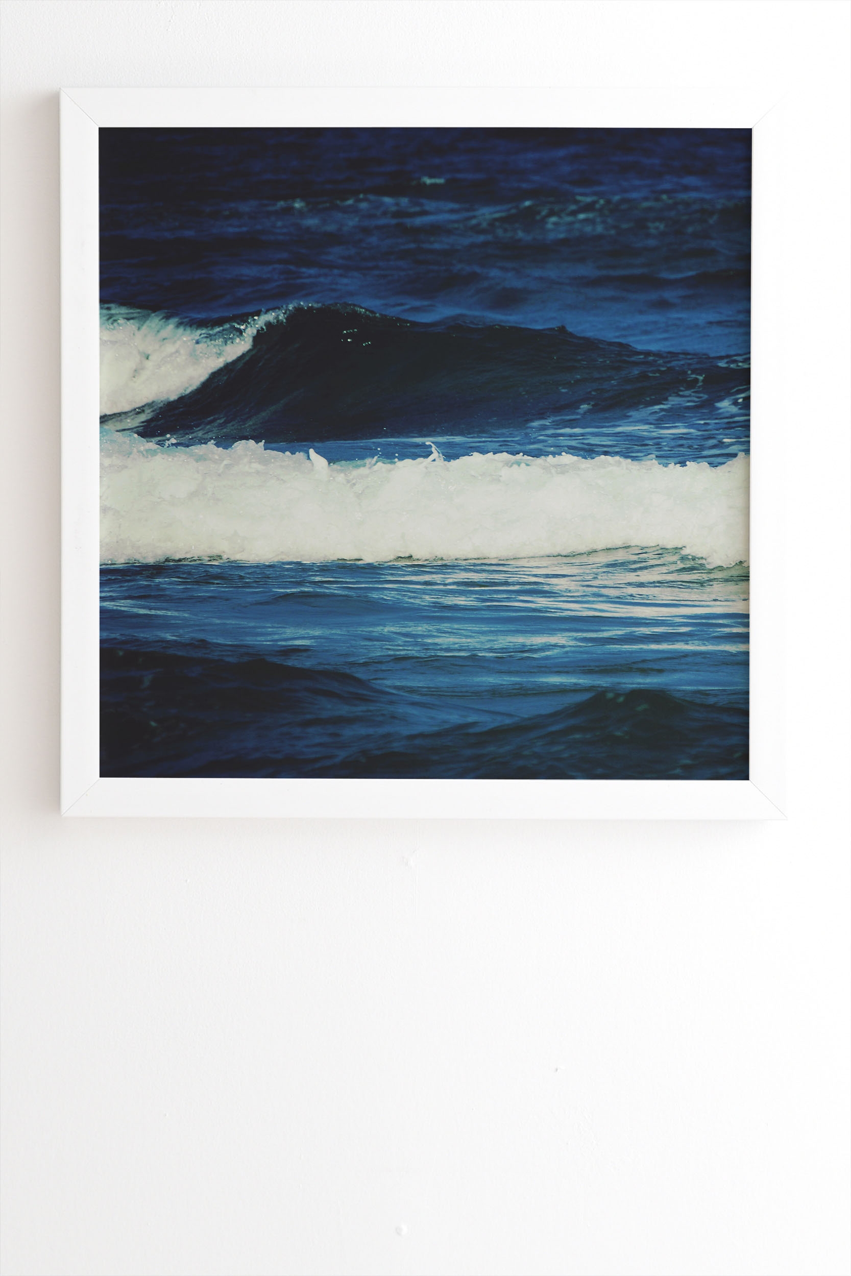 Ocean Waves by Chelsea Victoria - Framed Wall Art Basic White 14" x 16.5" - Image 1