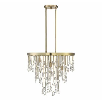 Mahlum 4 - Light Statement Tiered Chandelier with Crystal Accents - Image 0