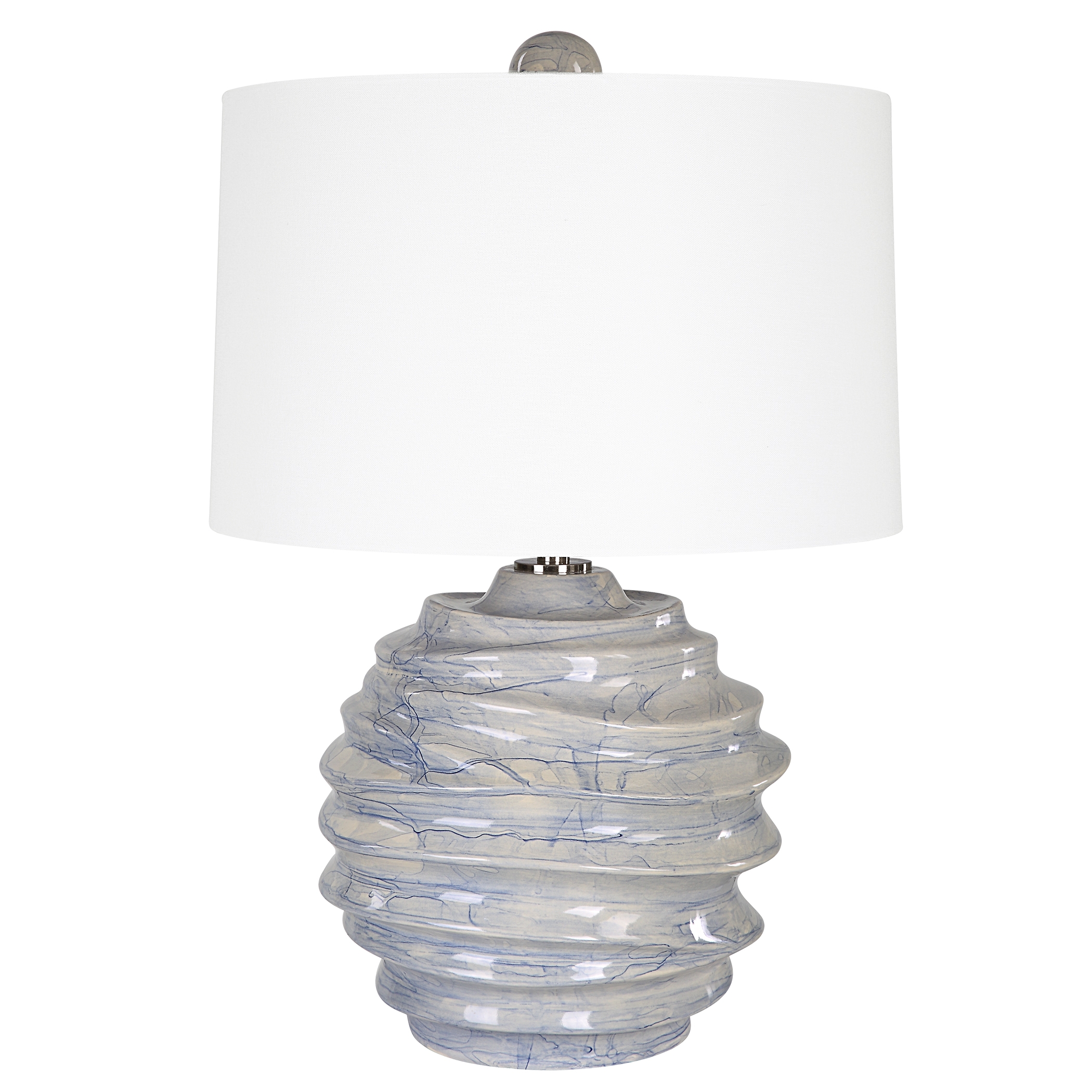 Waves Blue & White Accent Lamp - Image 3