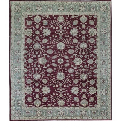 Ziegler Hand Knotted Wool Red/Green Rug - Image 0