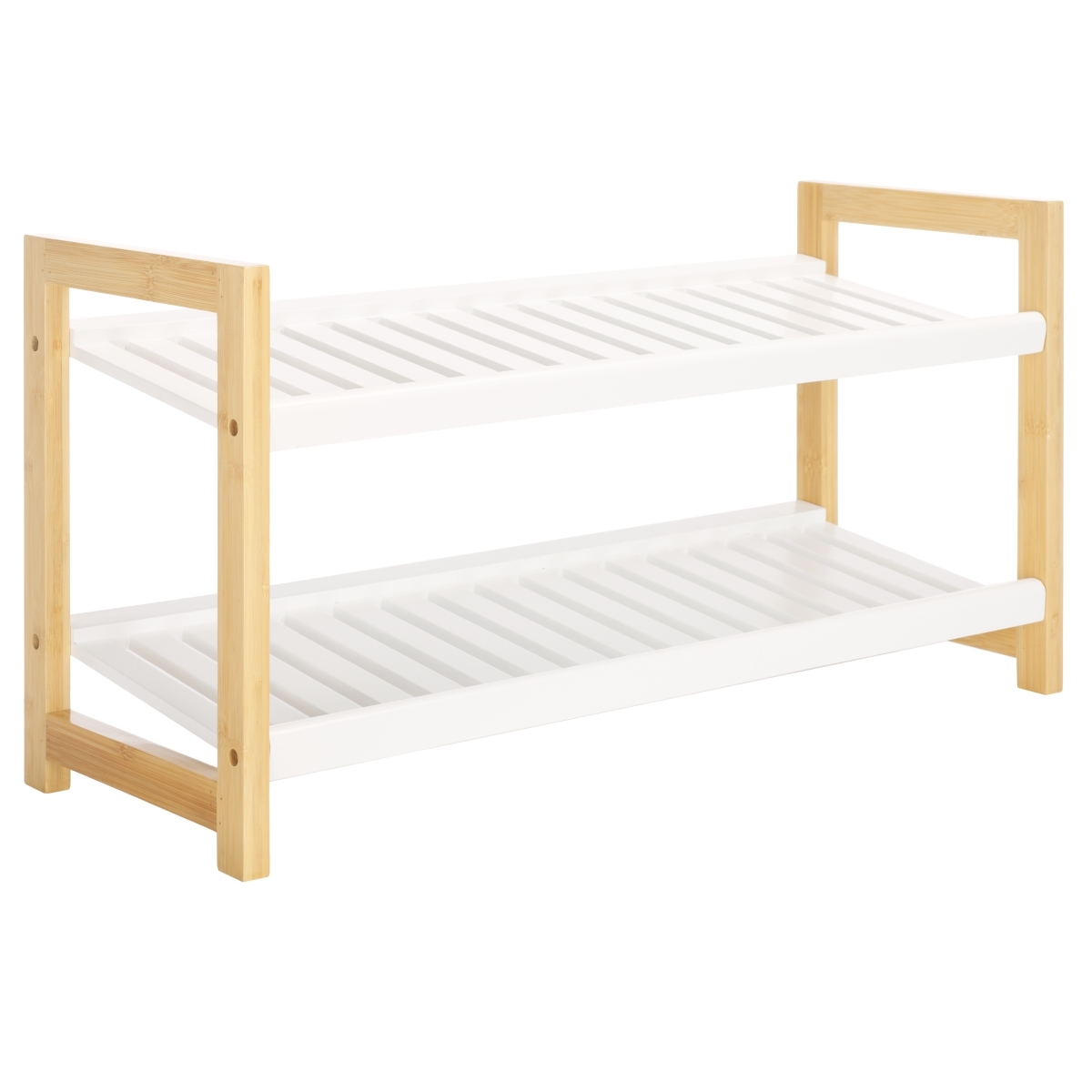 Wylie Shoe Rack - White / Natural - Safavieh - Image 6