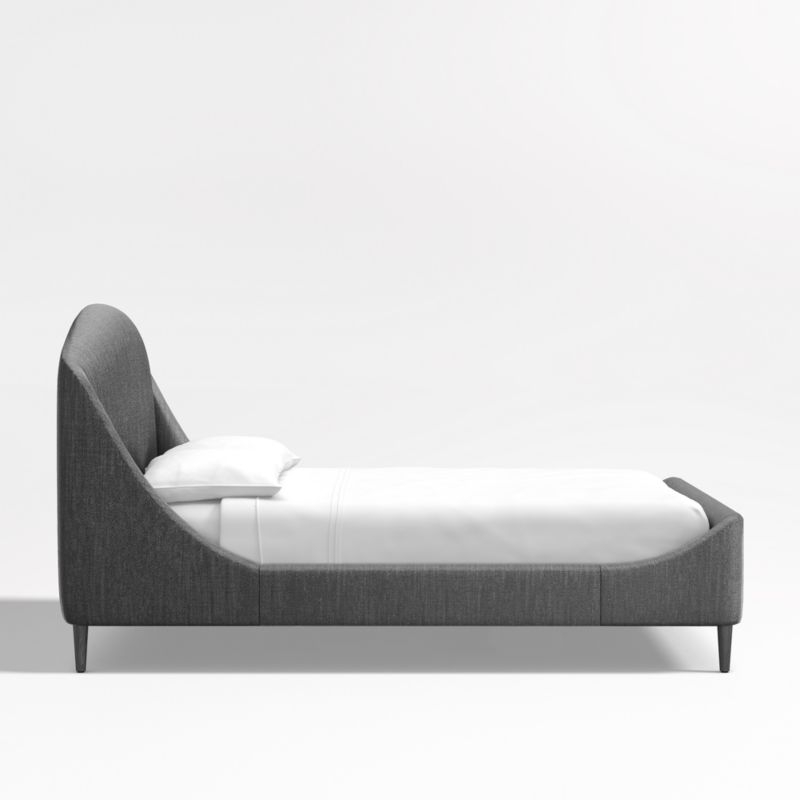 Lafayette Charcoal Grey Upholstered Twin Bed - Image 3