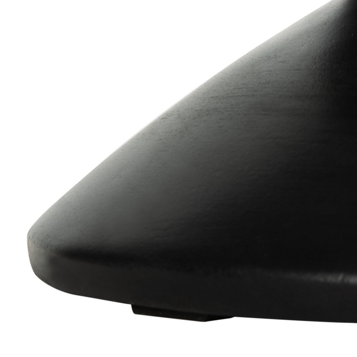 Benaya Concrete Accent Stool - Black - Safavieh - Image 3