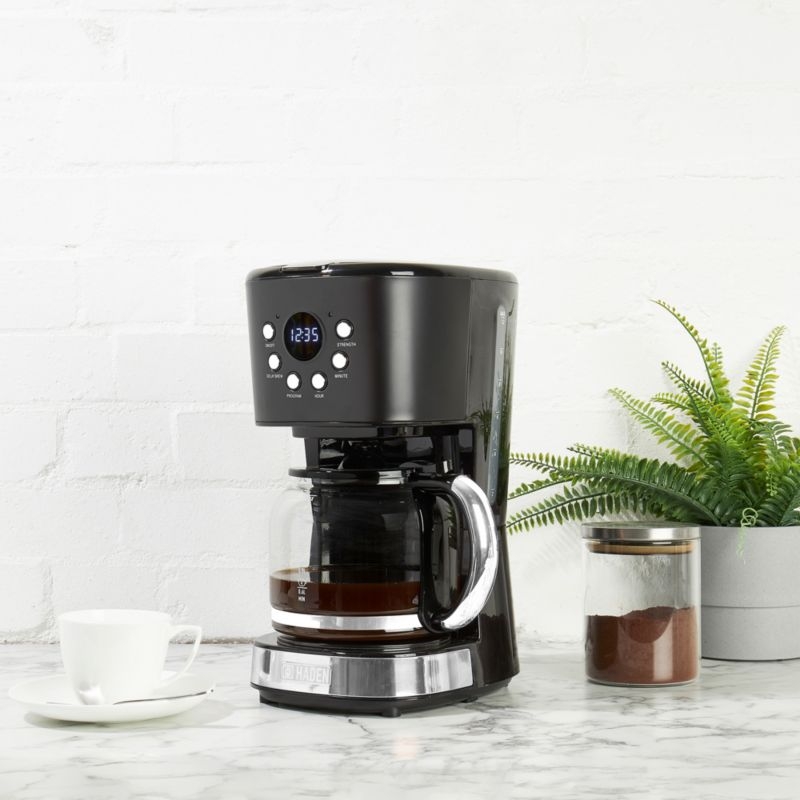 HADEN Heritage Black and Chrome 12-Cup Programmable Coffee Maker - Image 2