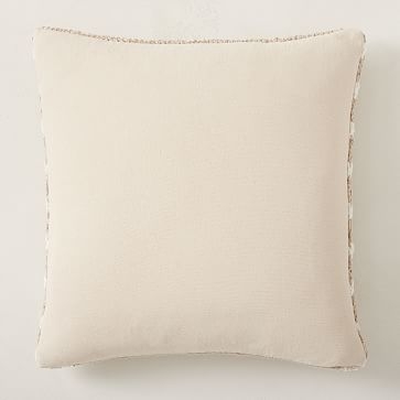 Crochet Linen Stripe Pillow Cover, 20"x20", Black/Sand - Image 3