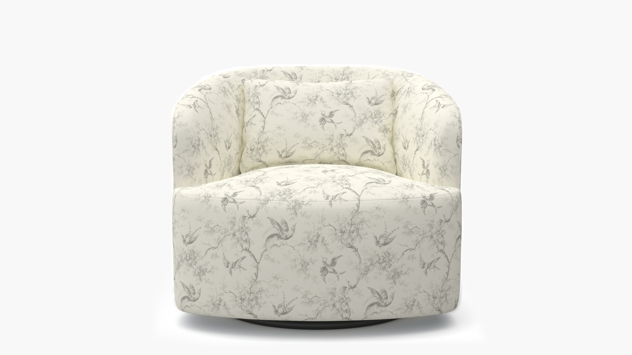 Deco Swivel Chair, Cream Swallows - Image 0