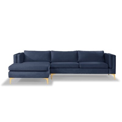 Lailah Wide Velvet Sofa & Chaise - Image 0