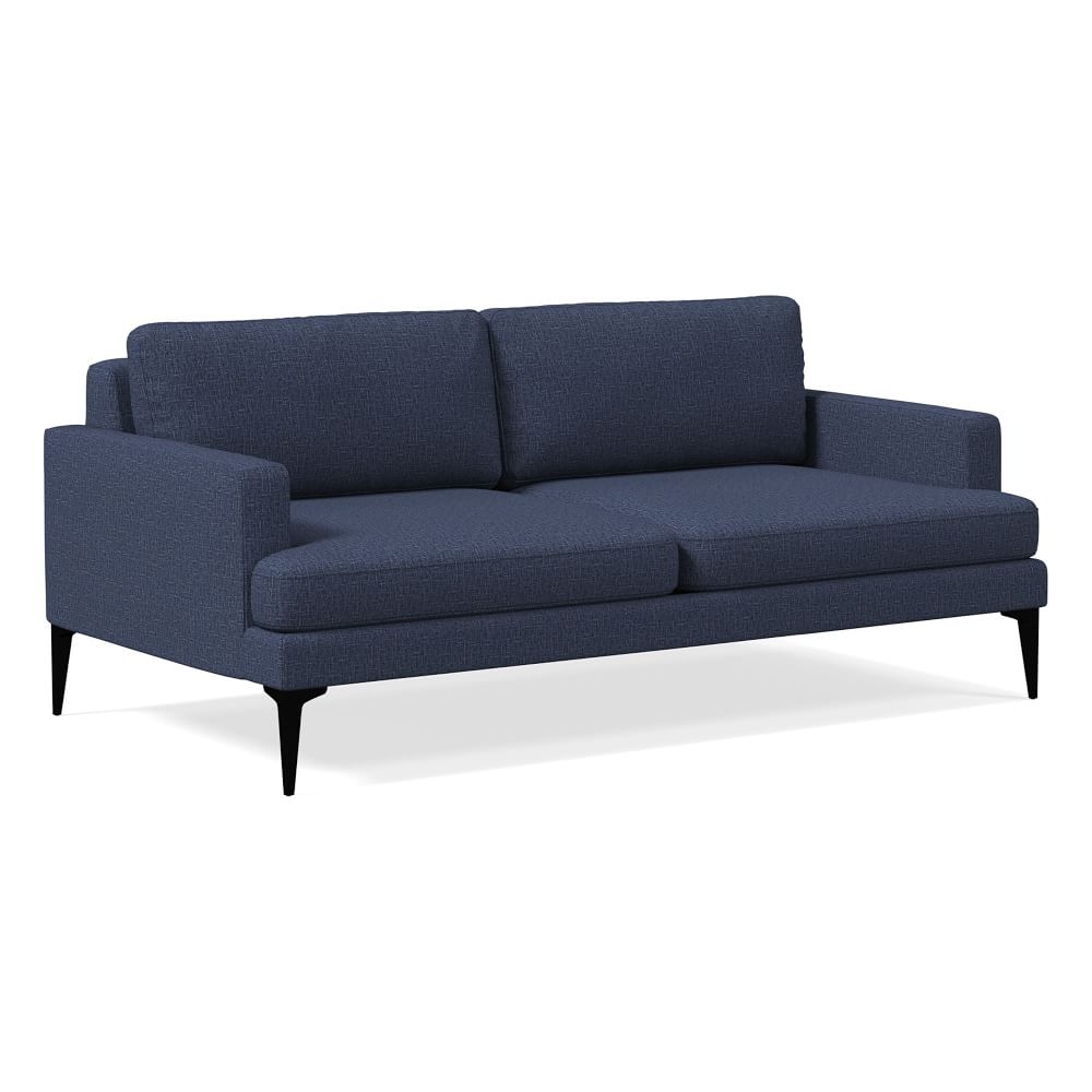 Andes 77" Multi-Seat Sofa, Standard Depth, Deco Weave, Midnight, Dark Pewter - Image 0