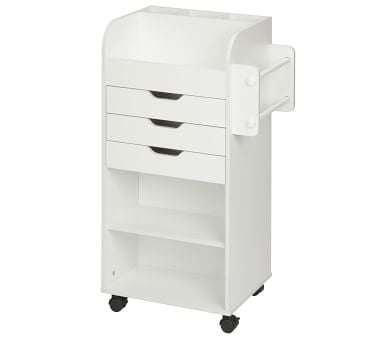 Crafts Supplies Rolling Storage Cart, White, 20"W x 34"H - Image 5