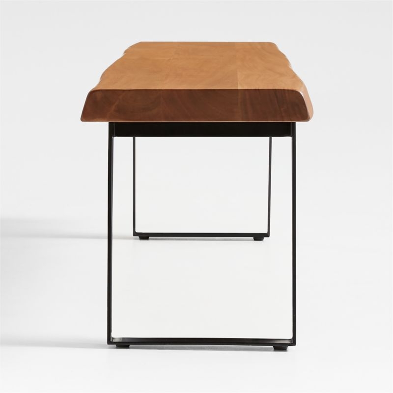 Yukon 75" Natural Live Edge Wood Dining Bench - Image 3