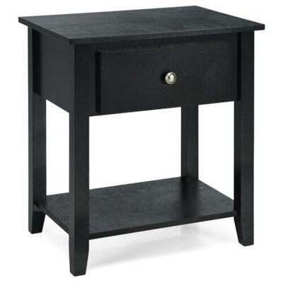 Nightstand Beside Sofa Table End Table With Drawer & Shelf - Image 0