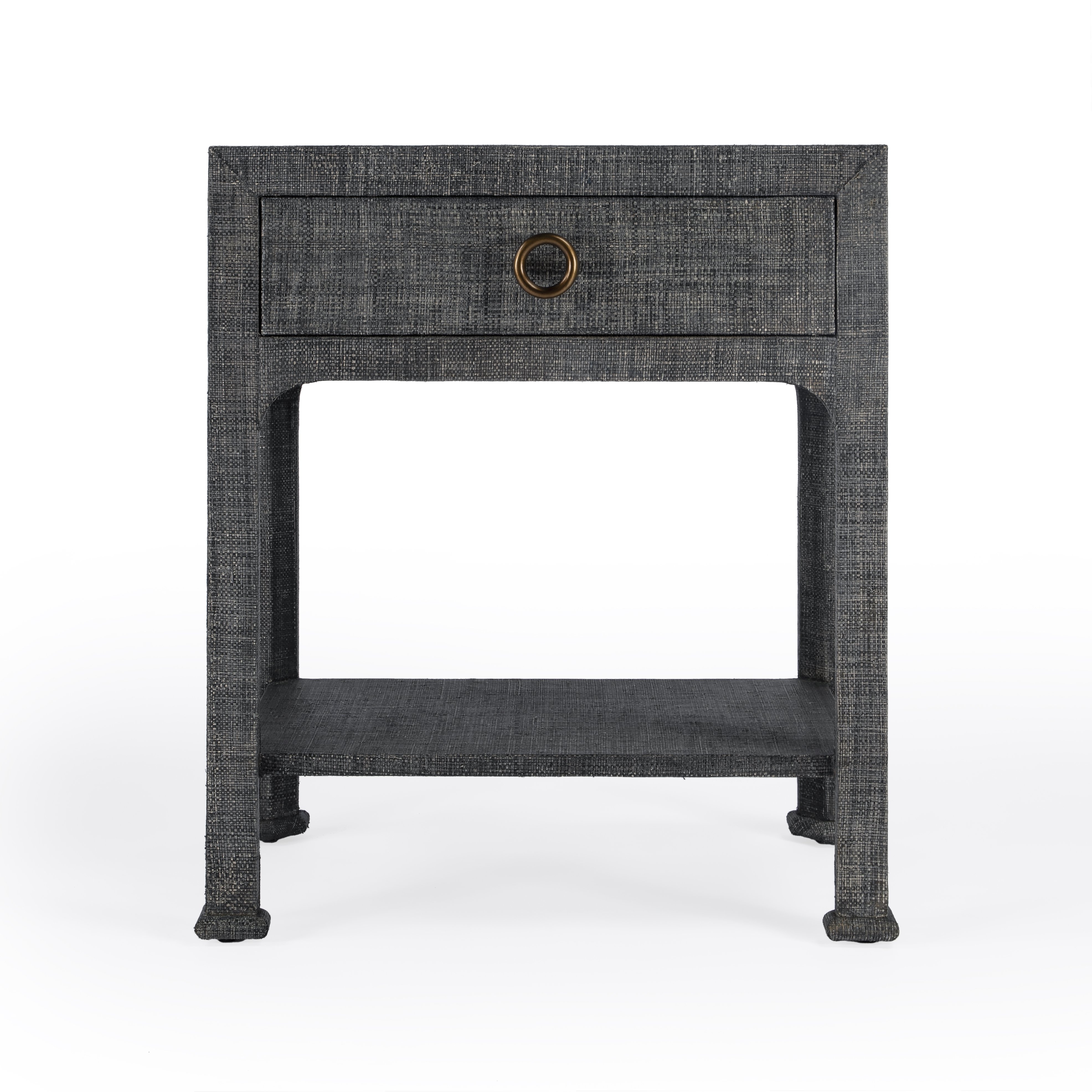 Chatham Charcoal Raffia Nightstand - Image 3