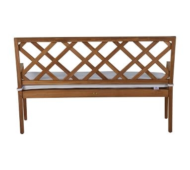 Kesao 50" Bench Cushion, Sunbrella(R) - Outdoor Linen; Dove - Image 4
