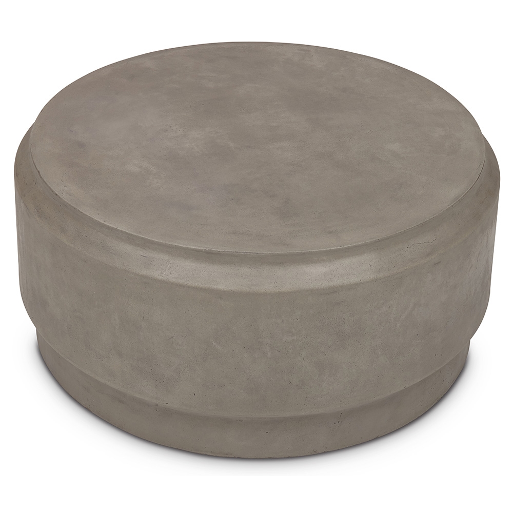Giovan Industrial Loft Dark Grey Concrete Round Outdoor Coffee Table - Image 2