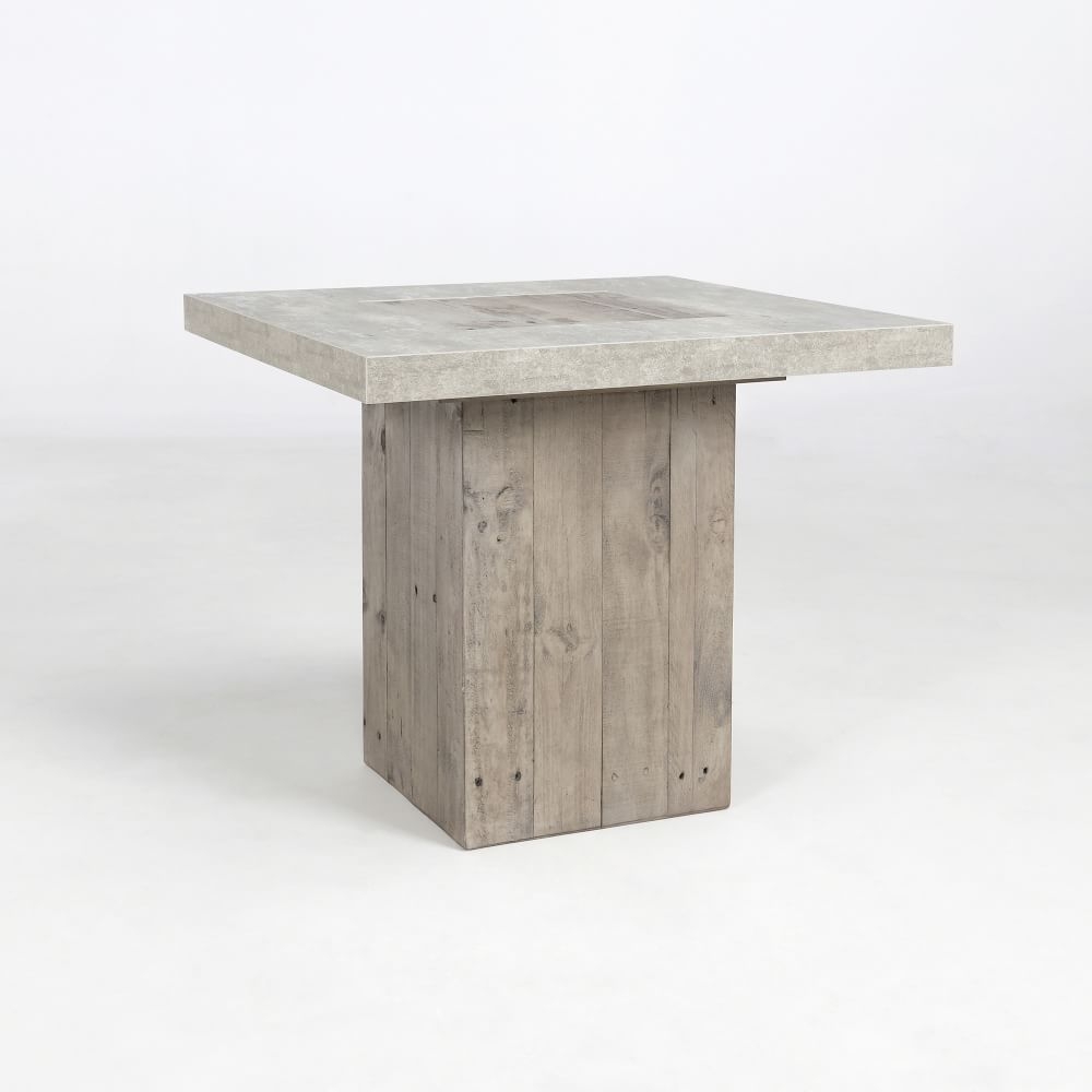 Two-Toned Reclaimed Wood 24" Side Table, Reclaimed Pine - Image 0