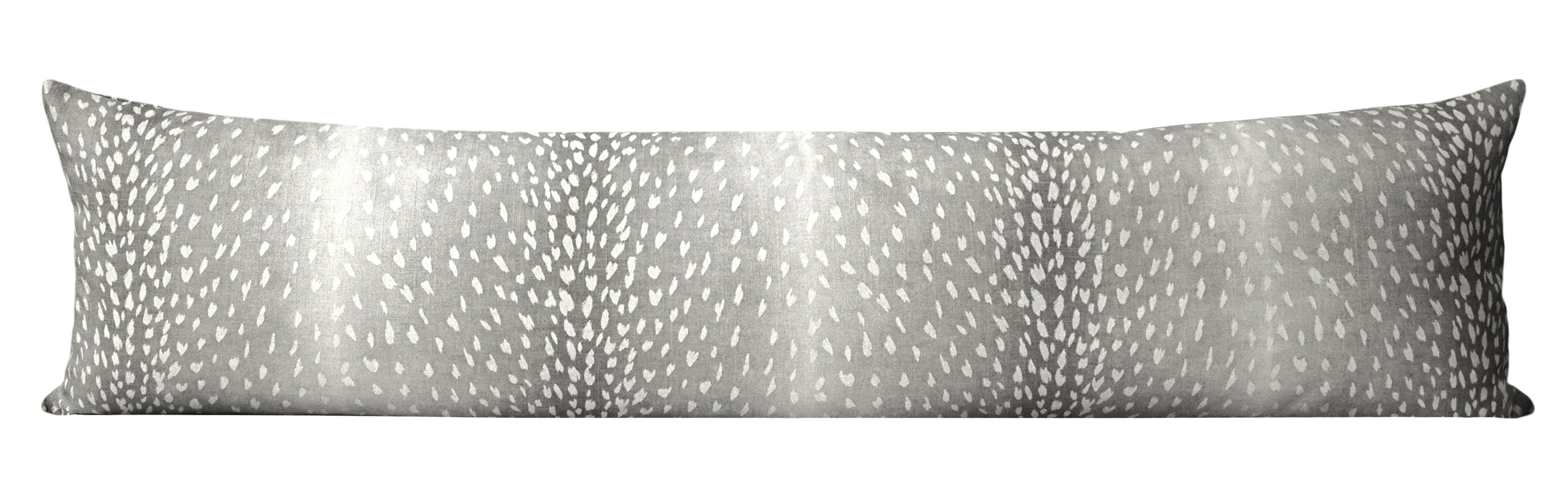 The XL Lumbar :: Antelope Linen Print // Charcoal - 14" X 48" - Image 1