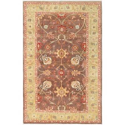 One-of-a-Kind Joachim Hand-Knotted 2010s Ushak Dark Brown 5'8" x 8'9" Wool Area Rug - Image 0