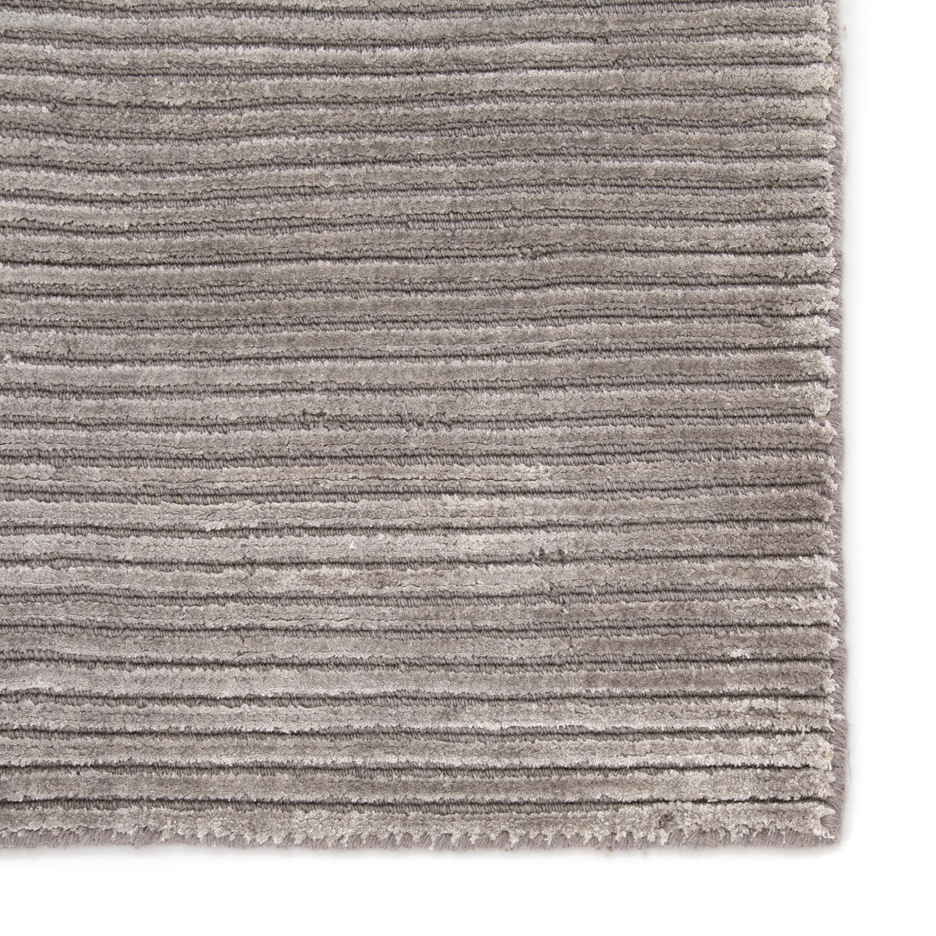 Basis Handmade Solid Gray/ Silver Area Rug (9' X 12') - Image 3