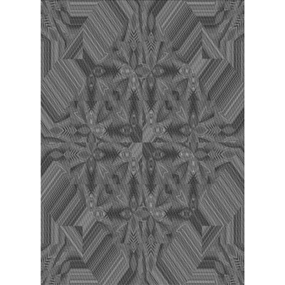 Abstract Wool Gray Area Rug - Image 0