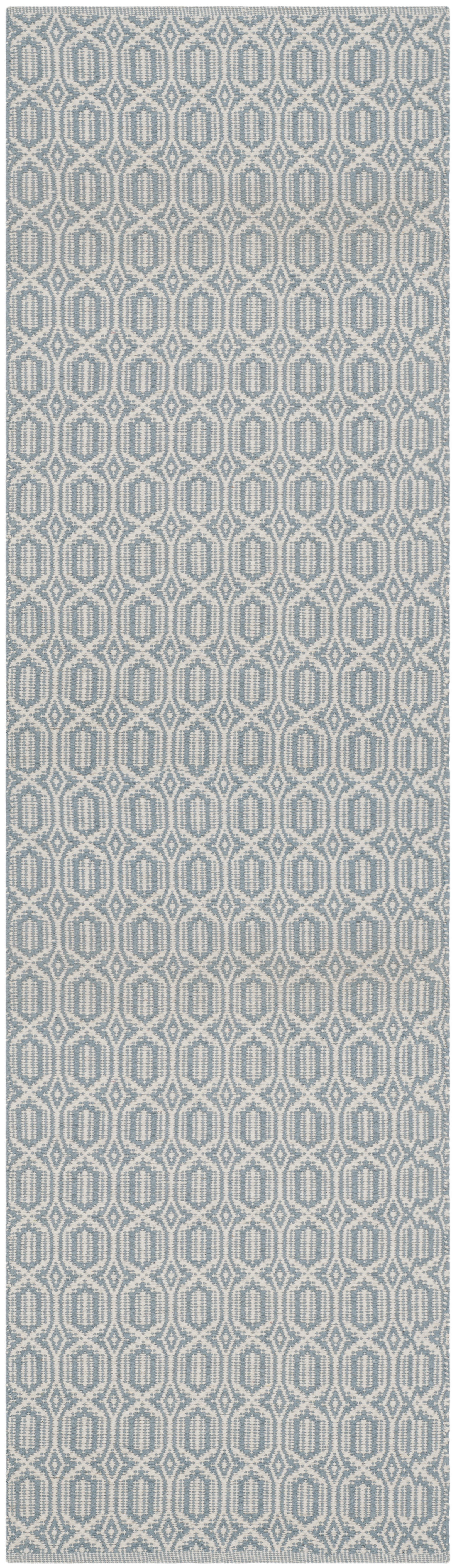 Arlo Home Hand Woven Area Rug, MTK333L, Ivory/Blue,  2' 3" X 8' - Image 0