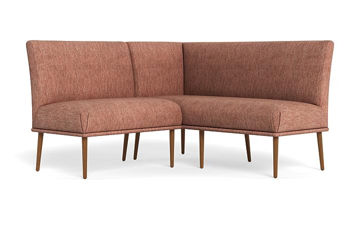 Dorian Upholstered Petite Right Banquette with Tufting Option - Image 1