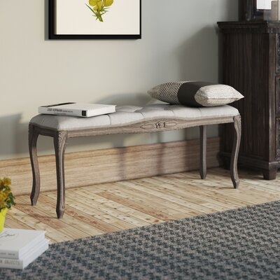 Vasquez Wood Upholstered Bench - Image 0