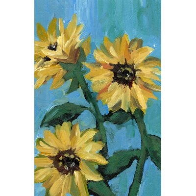 Yellow Flowers - Wrapped Canvas Painting Print - Image 0