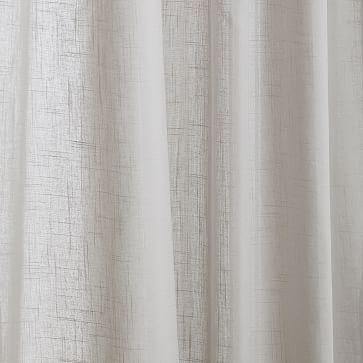 Sheer Crosshatch Curtain, Stone Gray, 48"x108", Set of 2 - Image 1
