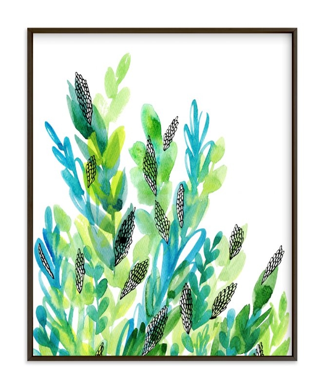 Green Floral Art Print - Image 0