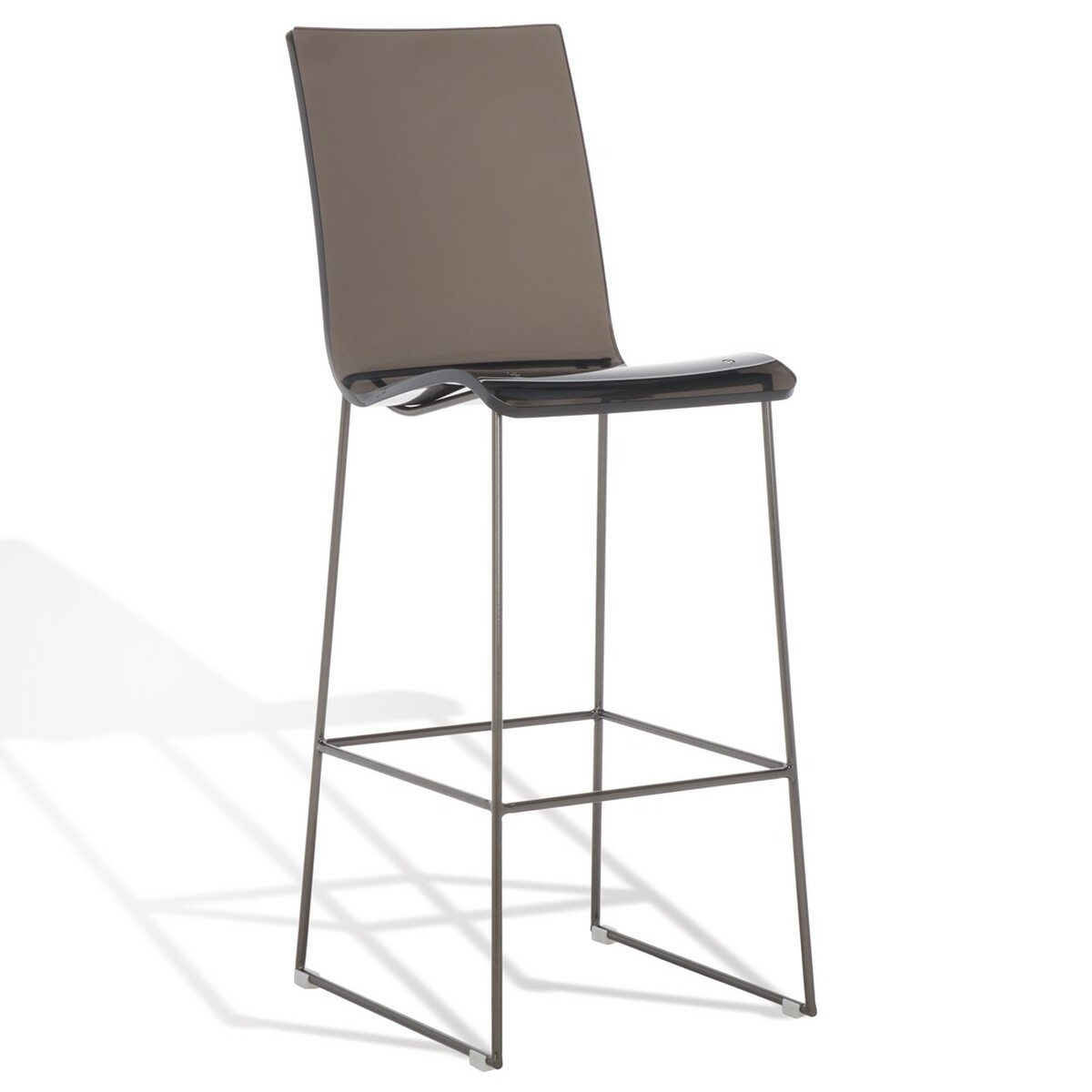 Bryant Acrylic Barstool - Smoke Grey/Gunmetal - Image 6