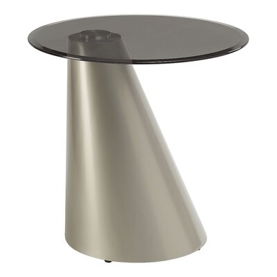 Lytte Glass Top Round End Table - Image 0