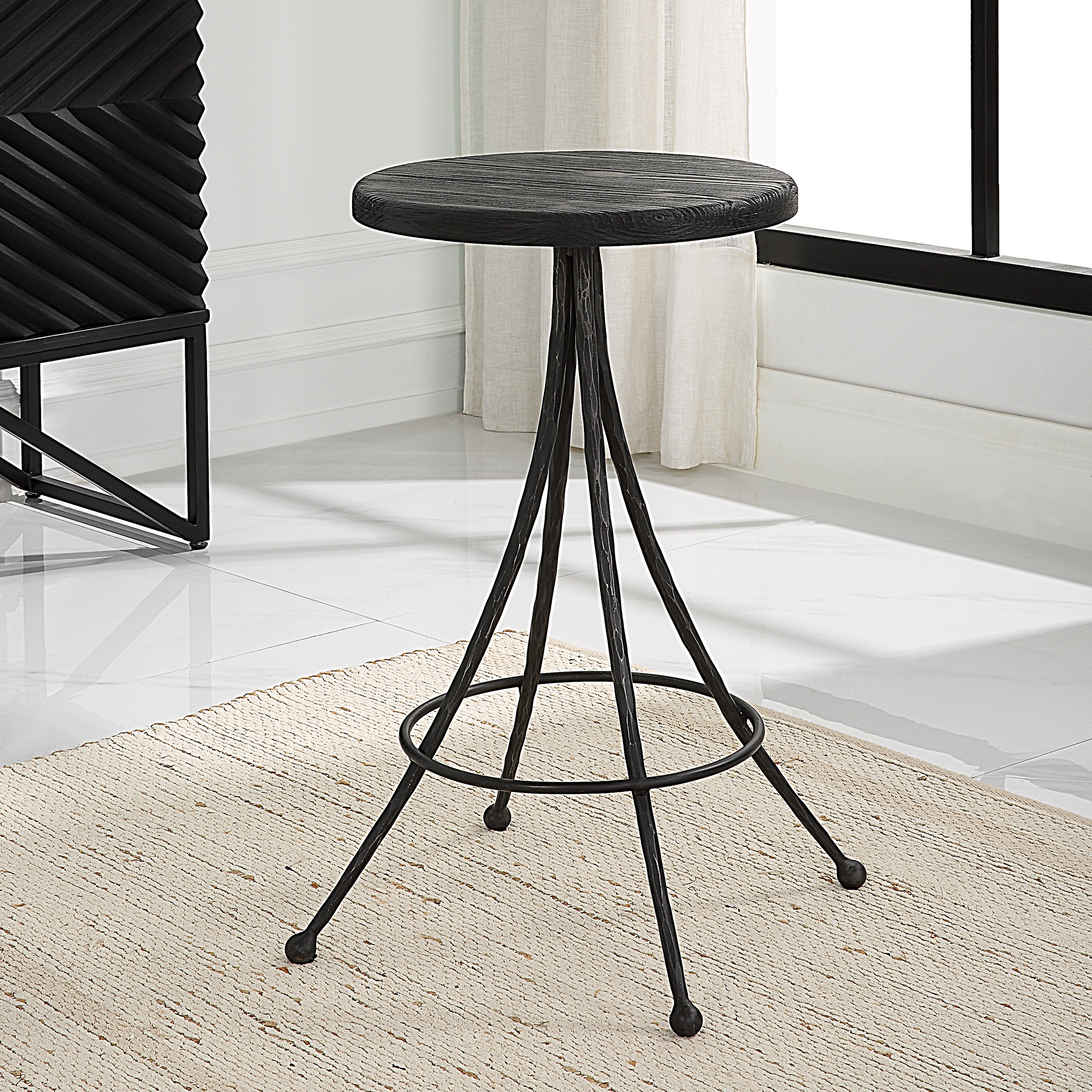 Sona Black Counter Stool - Image 1