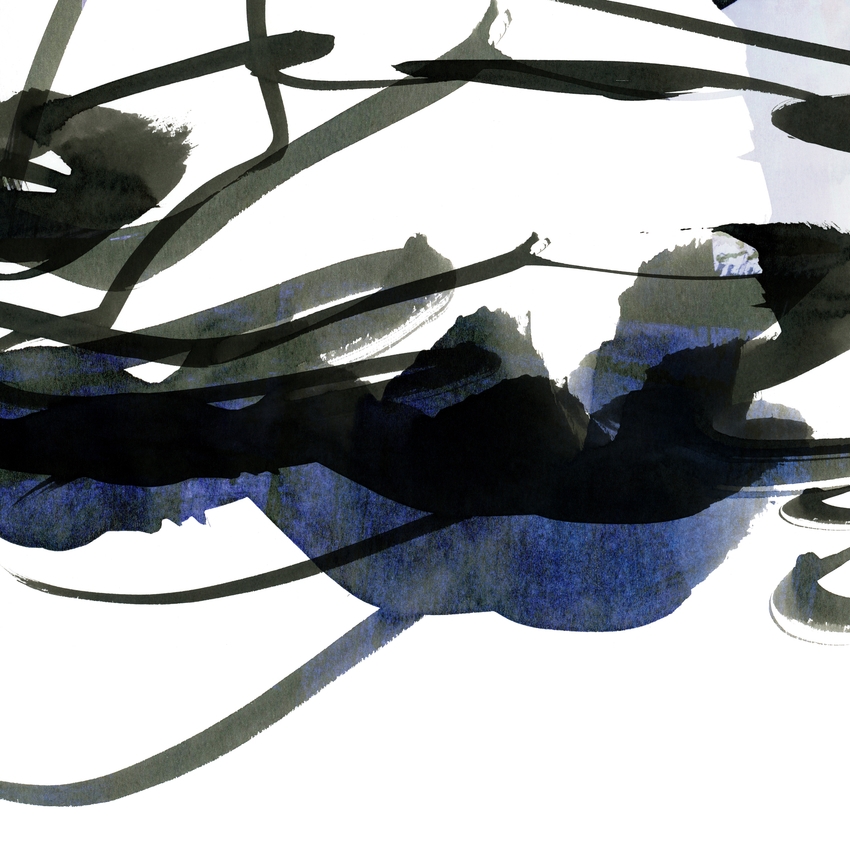 Gestural Abstraction Framed Art Print by Iris Lehnhardt - Scoop Black - Medium(Gallery) 20" x 20"-22x22 - Image 1