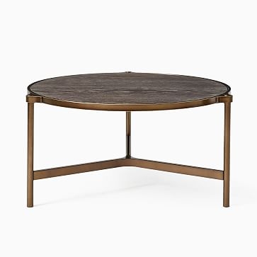 Mateo Collection Cerused Black Oil Rubbed Bronze 33 Inch Coffee Table - Image 2