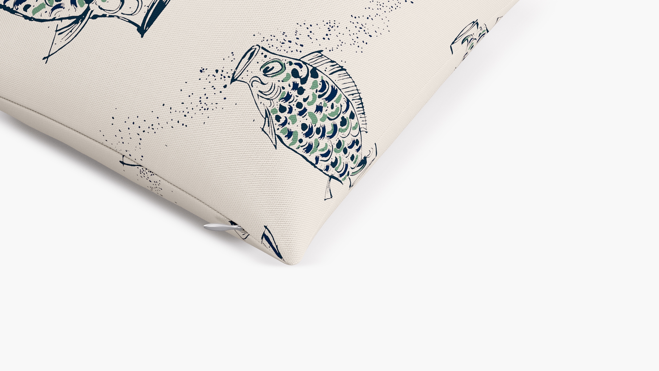 Throw Pillow 16", Canvas Sakana, 16" x 16" - Image 1