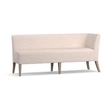 Modular Upholstered Banquette Corner, Seadrift Leg, Brushed Crossweave Natural - Image 0
