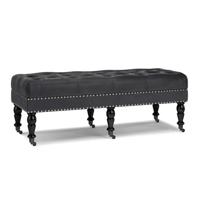 Pesce Faux Leather Upholstered Bench - Image 0
