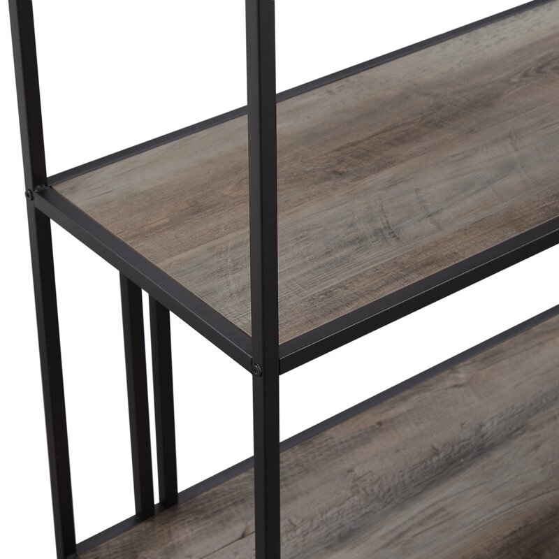 Helfer Steel Geometric Bookcase, Gray Wash - Image 5